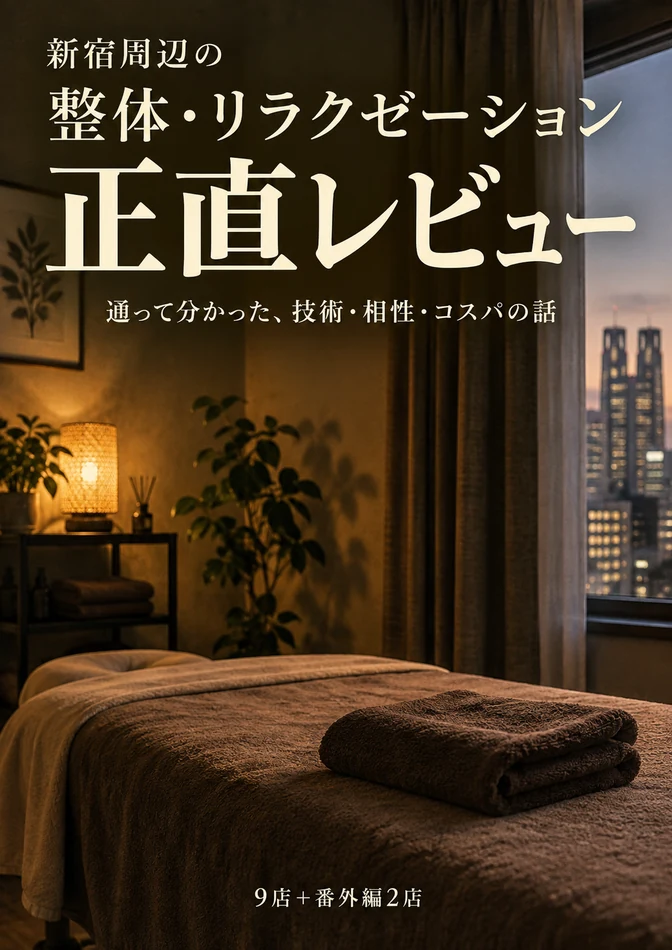 『新宿周辺の整体・リラクゼーション 正直レビュー』の表紙